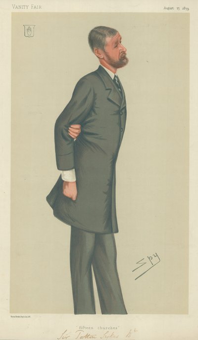 Sir Tatton Sykes, Femten kirker, 23. august 1879, tegneserie Vanity Fair av Leslie Matthew Ward