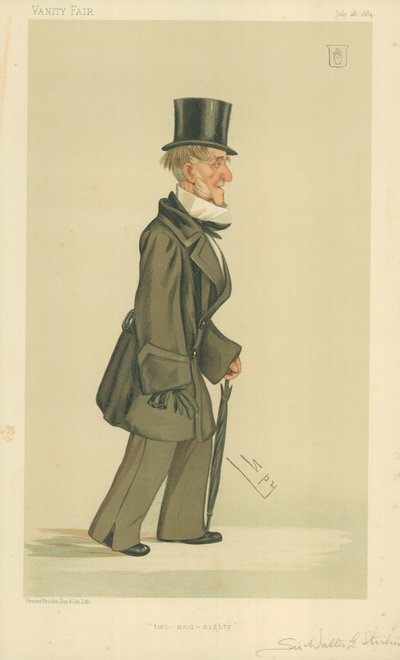Sir Walter George Stirling, to-og-åtti, 26. juli 1884, tegneserie Vanity Fair av Leslie Matthew Ward