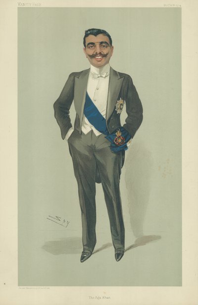Aga Khan, 10. november 1904, tegneserie Vanity Fair av Leslie Matthew Ward
