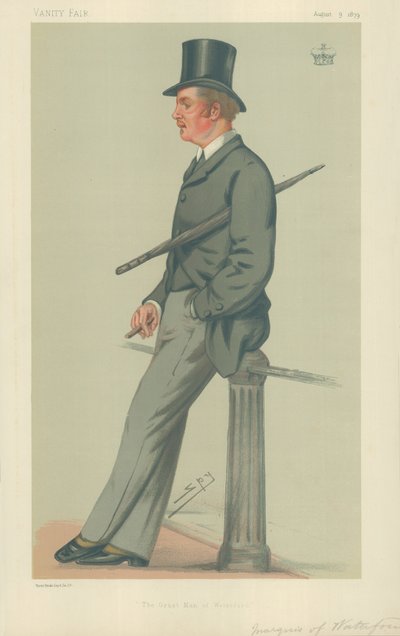 The Marquis of Waterford, The great man of Waterford, 9. august 1879, Vanity Fair tegneserie av Leslie Matthew Ward