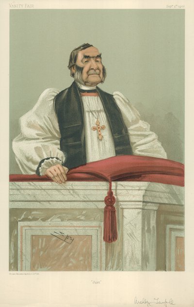 Rev Frederick Temple, Erkebiskopen av Canterbury, Just, 11. september 1902, Vanity Fair tegneserie av Leslie Matthew Ward