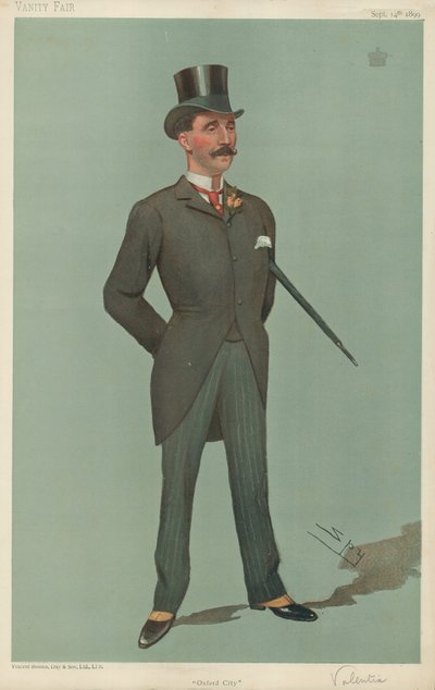 Viscount Valentia, Oxford City, 14. september 1899, tegneserie Vanity Fair av Leslie Matthew Ward