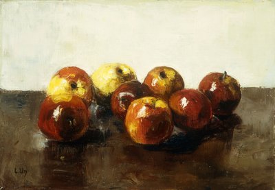 Et stilleben av epler, av Lesser Ury