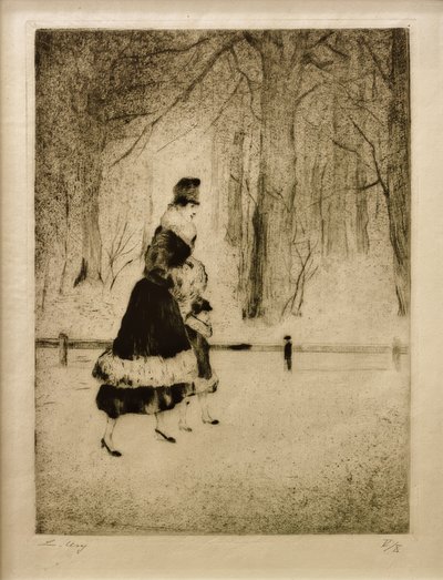 Dame med barn i dyrehagen av Lesser Ury