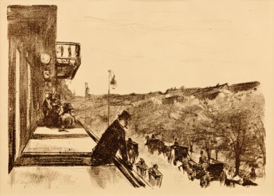 Kaffeterrasse på Unter den Linden av Lesser Ury