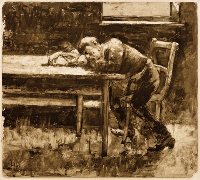 Sovende arbeider av Lesser Ury