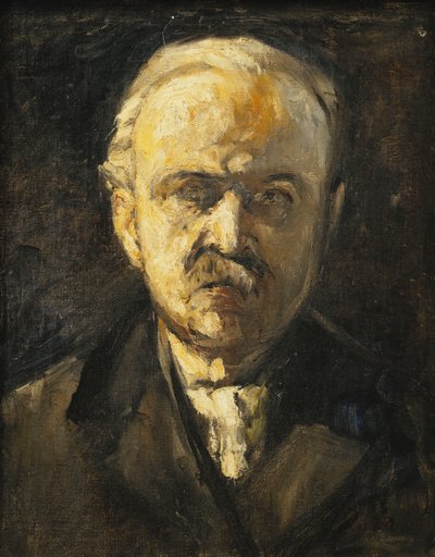 selvportrett; Selvportrett, ca. 1924 av Lesser Ury