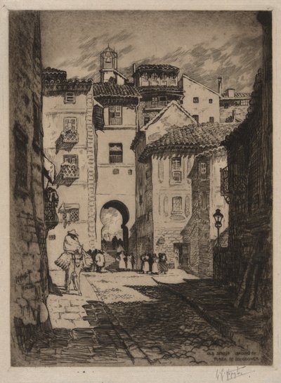 Gate som fører til Plaza de Zocodover, Toledo av Lester George Hornby