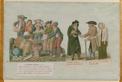 The Bread Famine and the Pantbroker (gouache på kortet) av Lesueur Brothers