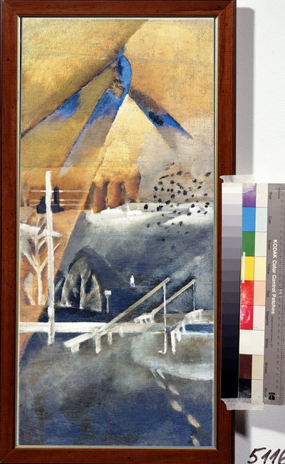 ""vinterlandskap"" Maleri av Lev Alexandrovich Bruni (1894-1948) 1918 Privat samling av Lev Aleksandrovitc Bruni