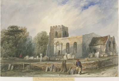 Draycott in the Moors Church: vannfargemaleri, nd [?1800-tallet] av Lewis John Wood