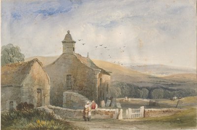 Elkstone Chapel: akvarellmaleri, nd [?1800-tallet] av Lewis John Wood