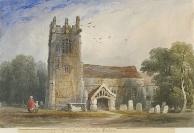 Horton Church: vannfargemaleri, nd [c1840] av Lewis John Wood