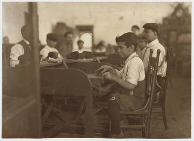 Barnelærling ved De Pedro Casellas sigarfabrikk, Tampa, Florida, 1909 av Lewis Wickes Hine