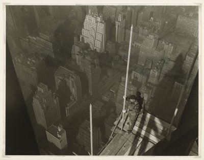 Raising the Mast, Empire State Building, 1931 (foto av gelatinsølv) av Lewis Wickes Hine
