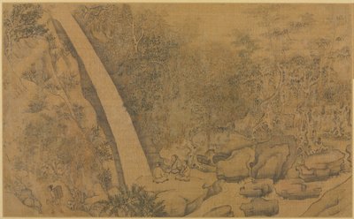 Bolig i Longmian Sleeping Dragon Mountains, 1100-1200-tallet. av Li Gonglin