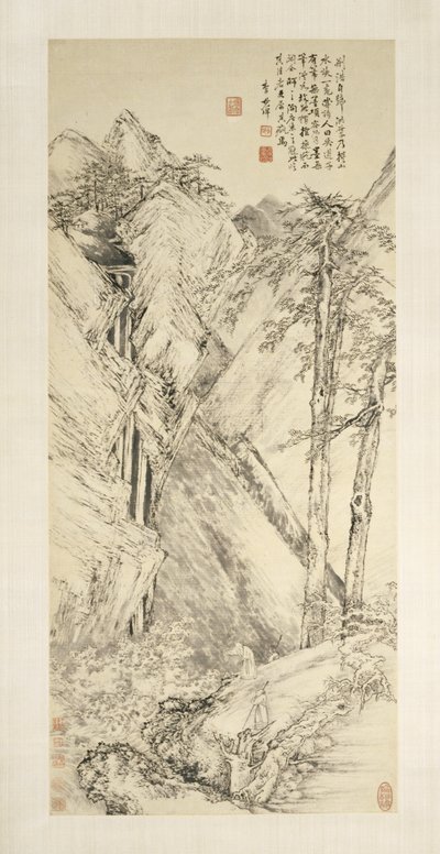 landskap etter jin GH AO og guan tong, fra 1690-1770. av Li Shizhuo