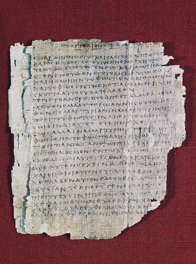 66 eller Bodmer II Papyrus, ca 200, nær fullstendig kodeks av Johannesevangeliet på gresk, Bodmer bibliotek, Genève, Sveits av Unbekannt Unbekannt