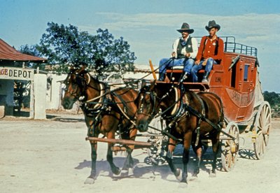 En restaurert diligens i Alamo Village, Bracketville, Texas (bilde) av Unbekannt Unbekannt