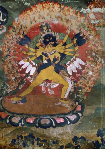 Gamle veggmalerier fra Lamaist Monastery of Hemis, Laddakh, India av Unbekannt Unbekannt