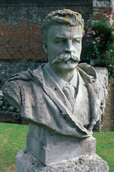 Byste av Guy De Maupassant, hagen til slottet Miromesnil, Frankrike, Øvre Normandie av Unbekannt Unbekannt