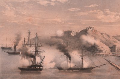 Kamp av flåte mot tre fort i Ancona, beleiring av Ancona av Unbekannt Unbekannt