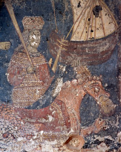 Fresco i kirken i Deliana, Kreta, Hellas (bilde) av Unbekannt Unbekannt
