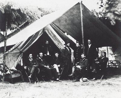 General Ulysses Grant og hans stab ved City Point, sommeren 1864, amerikansk borgerkrig, USA av Unbekannt Unbekannt