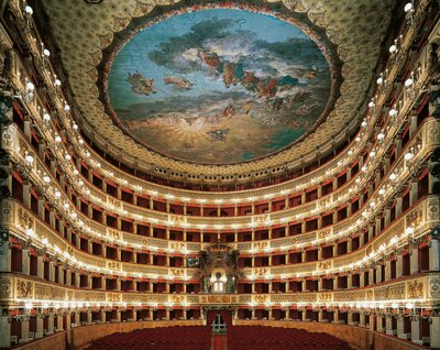Innvendig utsikt over scenen til San Carlo Theatre i Napoli av Unbekannt Unbekannt