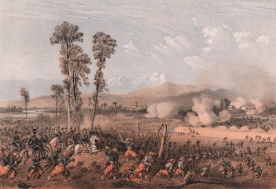 Kong Vittorio Emanuele II leder tropper under slaget ved Palestro, Lombardia av Unbekannt Unbekannt