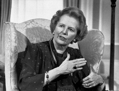 Margaret Thatcher , britisk politiker, april 1987 av Unbekannt Unbekannt