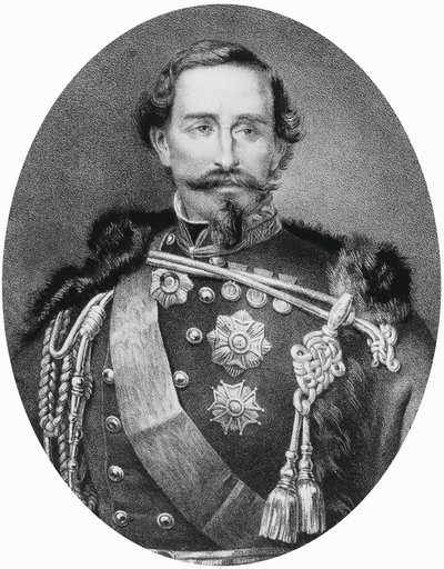 Portrett av Alfonso Ferrero della Marmora (1804-1878), italiensk general og politiker, gravering av Unbekannt Unbekannt