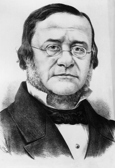 Portrett av Daniele Manin (1804-1857), italiensk patriot og politiker som var president i republikken San Marco fra 1848 til 1849, gravering etter tegning av Watt av Unbekannt Unbekannt
