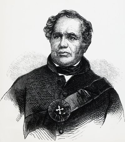 Portrett av Eleazar Williams (1788-1858), anglikansk pastor, hevdet uredelig å være den tapte Dauphin av Frankrike, gravering av Unbekannt Unbekannt