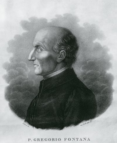 Portrett av Gregorio Fontana (1735-1803), italiensk matematiker, gravering av Unbekannt Unbekannt