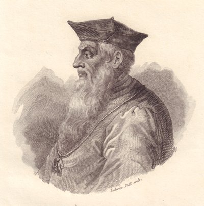 Portrett av den italienske admiralen Andrea Doria (1466-1560), kobberstikk av Ludovico Pelli av Unbekannt Unbekannt