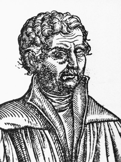 Portrett av Johannes Reuchlin (1455-1522), tysk filosof og humanist, gravering av Unbekannt Unbekannt