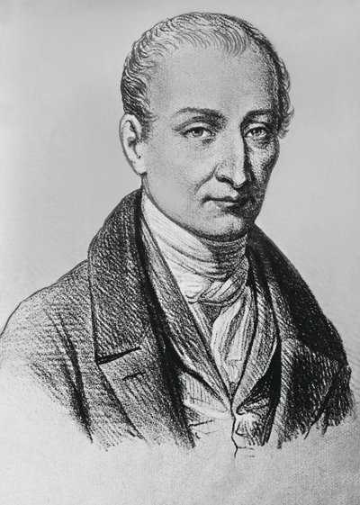 Portrett av Joseph Nicephore Niepce (1765-1833), fransk oppfinner av heliografi av Unbekannt Unbekannt