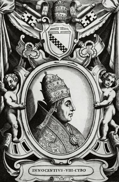 Portrett av pave Innocent VIII (Giovanni Battista Cybo av Unbekannt Unbekannt