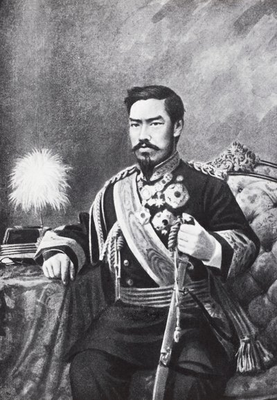 Portrett av den japanske keiseren Meiji (Mutsuhito av Unbekannt Unbekannt