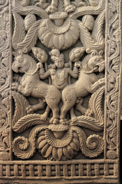 Relieff på den vestlige inngangen, Great stupa, Sanchi (UNESCOs verdensarvliste av Unbekannt Unbekannt