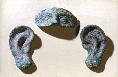 Romerske romerske votive øyne og ører, bronse, 200 f.Kr.-100 e.Kr av Unbekannt Unbekannt