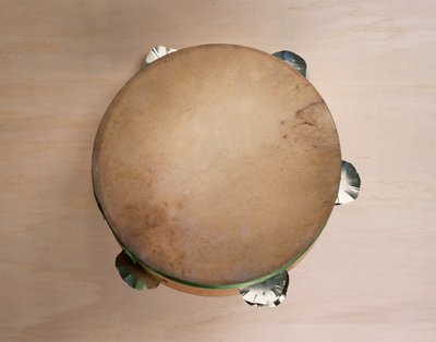 Tammorra, slaginstrument bygget i verkstedet til luthier Pasquale Scala i Praiano, Campania. Italia, 1900-tallet av Unbekannt Unbekannt