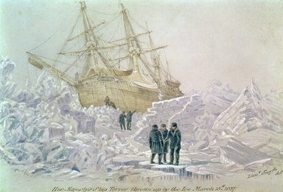 Hendelse på en handelsreise: HMS Terror Thrown Up by the Ice, 15. mars 1837 av Lieutenant Smyth