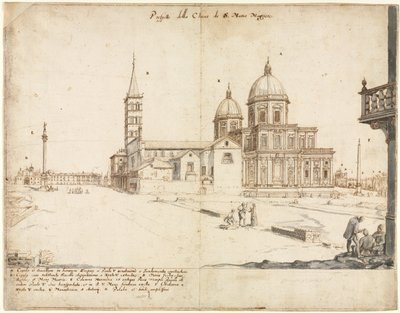 Atten utsikt over Roma: Basilikaen Santa Maria Maggiore av Lievin Cruyl