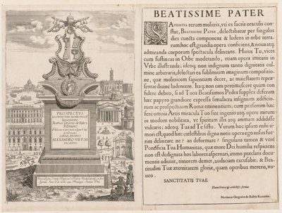 Frontispice fra "View of the Insignia of the City of Roma" av Lievin Cruyl