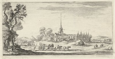 Landskap med kloster av Lievin Cruyl