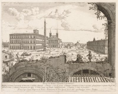 S. Giovanni in Laterano fra Prospectus of the Locurum of the City of Roma, 1666. av Lievin Cruyl