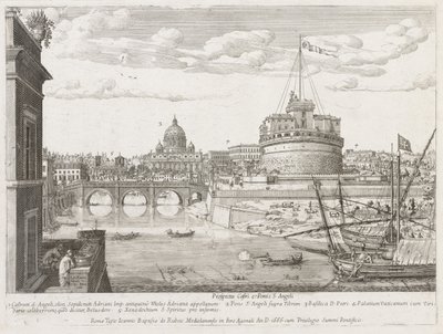 St. Angel fra "View of the Places of the City of Roma Insign[ium] av Lievin Cruyl
