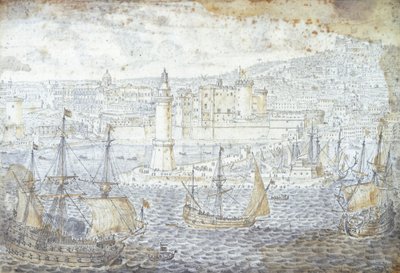 Utsikt over Napoli, av Lievin Cruyl (1640-1720), Italia av Lievin Cruyl